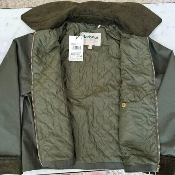 Barbour Nora Utility Jacket - Olive - Size 6 - NWT - Picture 5 of 7